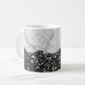 Mug Agate noir doré Marbre blanc (Devant gauche)