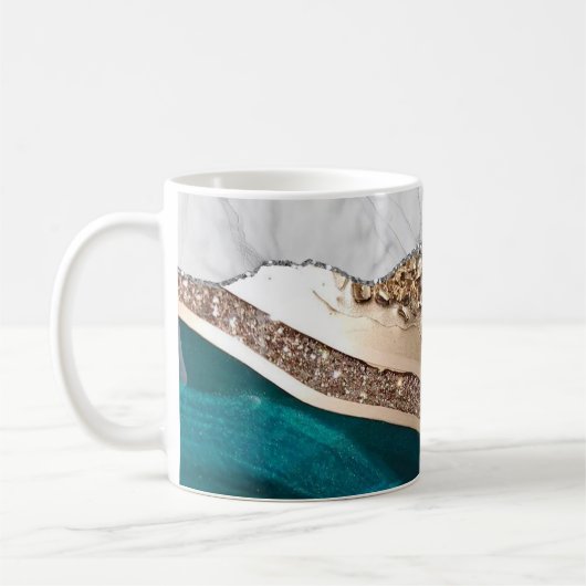 Mug Agate noir doré Marbre blanc (Gauche)