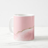 Mug Agate Rose Pâle Paillettes d'Or (Devant gauche)