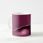 Mug Agate Rouge de Bourgogne Paillettes Argentées (Devant gauche)
