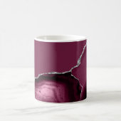 Mug Agate Rouge de Bourgogne Paillettes Argentées (Centre)