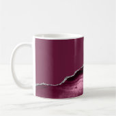 Mug Agate Rouge de Bourgogne Paillettes Argentées (Gauche)