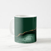 Mug Agate Vert Émeraude Paillettes d'Or (Devant gauche)