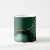 Mug Agate Vert Émeraude Paillettes d'Or (Centre)
