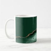 Mug Agate Vert Émeraude Paillettes d'Or (Gauche)