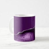 Mug Agate Violet Pailleté Argent (Devant gauche)