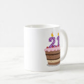 Mug Âge 21 sur le gâteau d'anniversaire (Devant droit)
