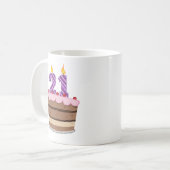 Mug Âge 21 sur le gâteau d'anniversaire (Devant gauche)