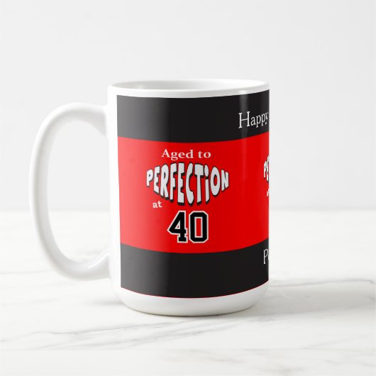 Mug Âgé à la perfection à tout âge (Gauche)