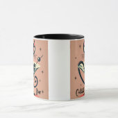 Mug Âge atomique Futuriste de l'espace Noir Cat Martin (Centre)