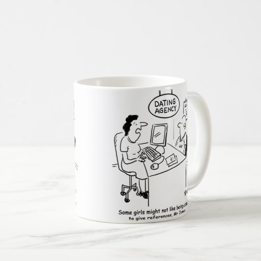 Mug Agence de datation - Homme attend des références (Devant droit)