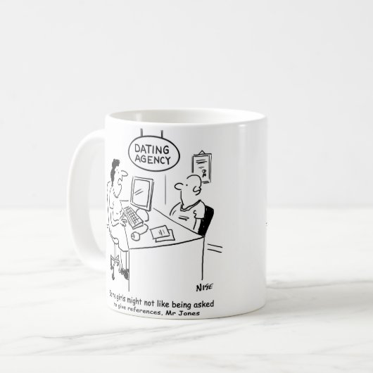 Mug Agence de datation - Homme attend des références (Devant gauche)