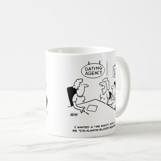 Mug Agence de rencontres - M. Right (Devant droit)