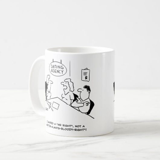Mug Agence de rencontres - M. Right (Devant gauche)