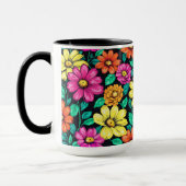 Mug Agencement de fleurs colorées (Gauche)