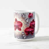 Mug Agencement Élégant d'Orchidées Rouges (Devant droit)