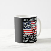 Mug Agent correctionnel Fille Famille Patriotique Ame (Devant droit)