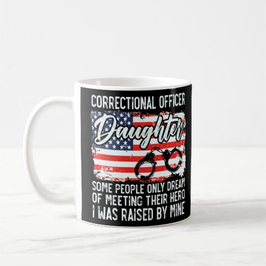 Mug Agent correctionnel Fille Famille Patriotique Ame (Gauche)
