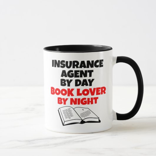 Mug Agent d'assurance Lover livre (Droite)