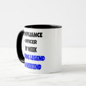 Mug Agent de conformité Légende de pêche (Devant gauche)