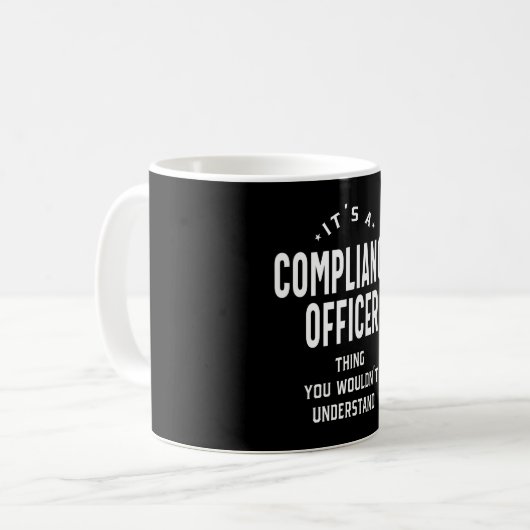 Mug Agent de conformité Titre du poste Cadeau (Devant gauche)