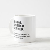 Mug Agent de contrôle des animaux amusant Définition (Devant gauche)