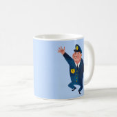 Mug agent de police heureux (Devant droit)