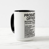 Mug Agent de probation Nutrition Fiches (Devant gauche)