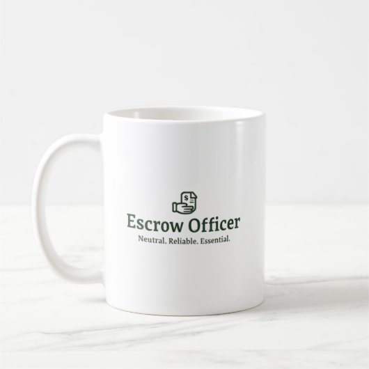 Mug Agent de séquestre – Neutre. Fiable. Essentiel. (Gauche)