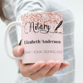 Mug Agent de signature de prêt notaire rose or blush