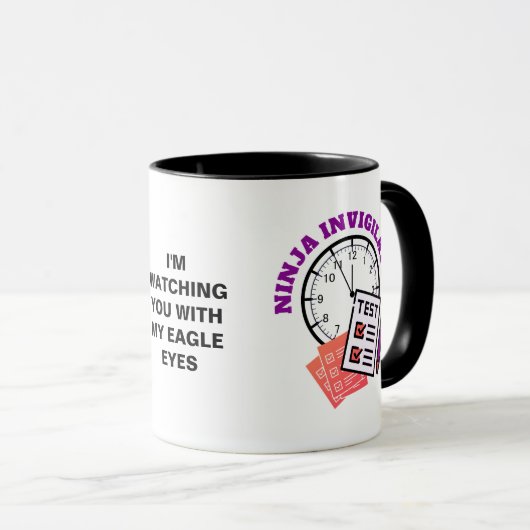 Mug Agent d'examen NINJA INVIGILATOR Enseignant (Devant droit)