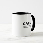 Mug Agent fédéral Valeur nutritive Nom personnalisé (Devant droit)