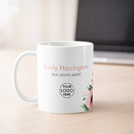 Mug Agent Immobilier Blush Bloom Gray