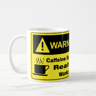 Mug Agent immobilier d'avertissement de caféine