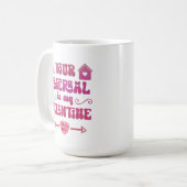 Mug Agent immobilier de la Saint-Valentin, Cadeau de b (Devant gauche)