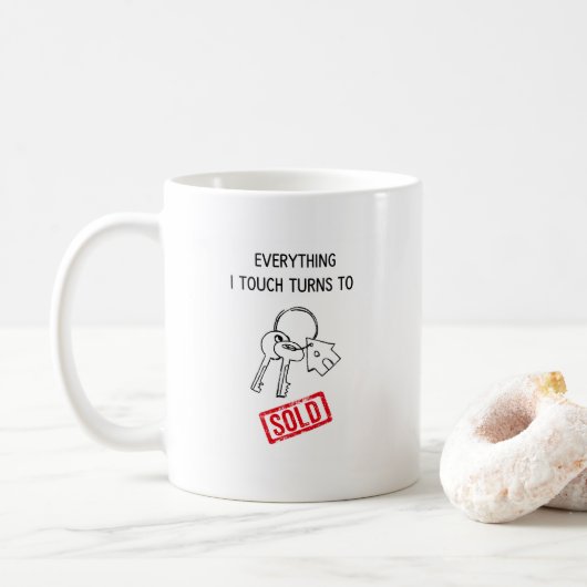 Mug Agent immobilier drôle (Avec donut)