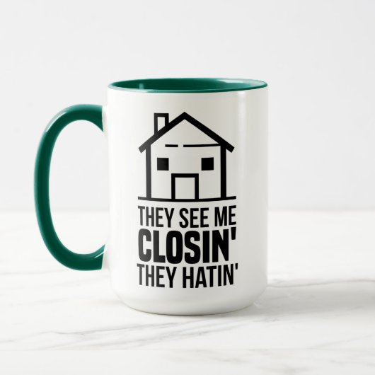 Mug Agent Immobilier Ils Me Voient Fermer Café (Gauche)