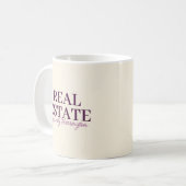Mug Agent immobilier Moderne Prune (Devant gauche)
