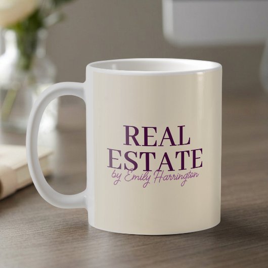 Mug Agent immobilier Moderne Prune