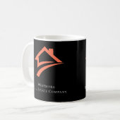 Mug Agent immobilier noir élégant et unique (Devant gauche)