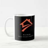Mug Agent immobilier noir élégant et unique (Gauche)