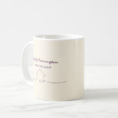 Mug Agent immobilier Prunier en traits de crayon (Devant gauche)