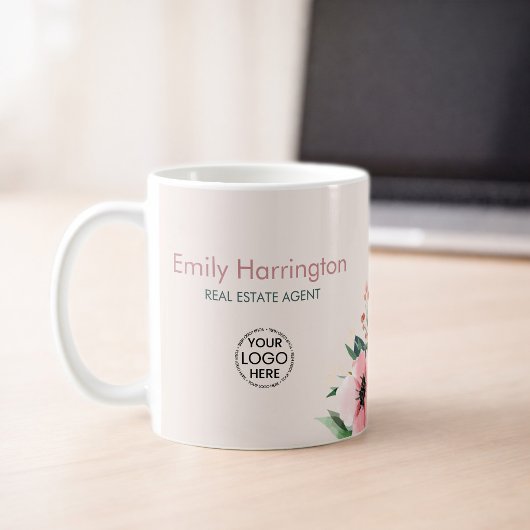Mug Agent Immobilier Rose Blush Bloom