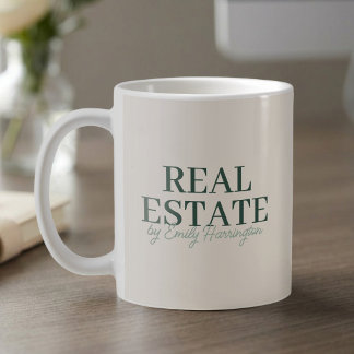 Mug Agent immobilier vert moderne