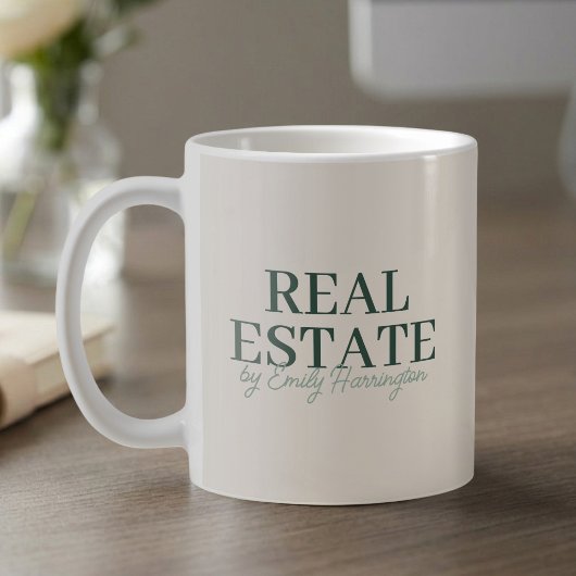 Mug Agent immobilier vert moderne