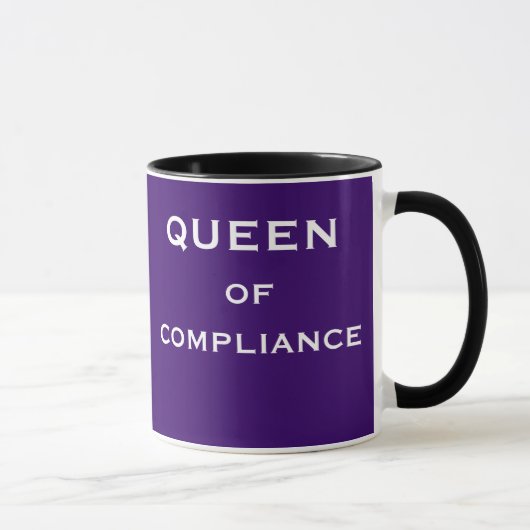 Mug Agente de conformité féminine Funny Nom spécial Ca (Droite)