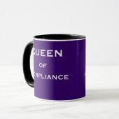 Mug Agente de conformité féminine Funny Nom spécial Ca (Devant gauche)
