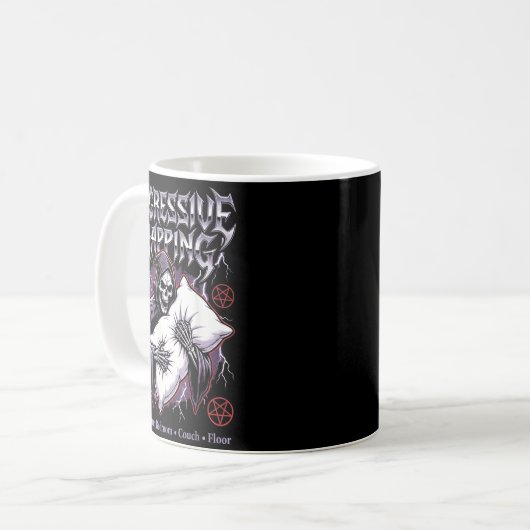 Mug Aggressive Napng Funny Heavy Metal Grim Reaper Sle (Devant gauche)