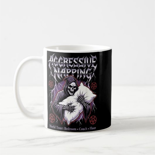 Mug Aggressive Napng Funny Heavy Metal Grim Reaper Sle (Gauche)