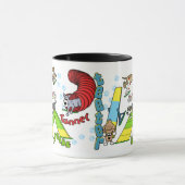 Mug Agilité de chien de bande dessinée (Centre)